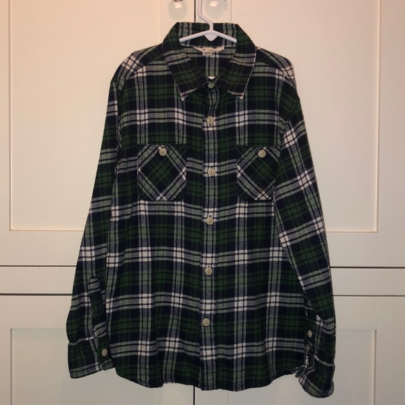 Lands’ End Kids Flannel Shirt Size M (10-12) - Picture 1 of 5